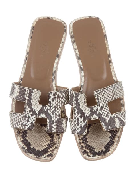 women hermes sandal|Hermes snakeskin sandals.